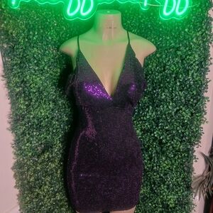 Sabora Purple Mini Dress